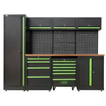 JBM 54327 - CONJUNTO DE MUEBLES MODULARES PARA TALLER (18 PCS)