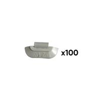 JBM 54659 - CAJA DE 100 CONTRAPESAS ZINC GRAPA 20GR. ESPECIAL LLANTA UNI