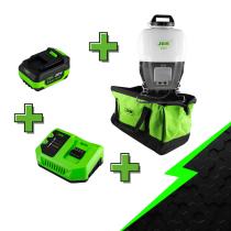 JBM PROMO-60027A - PROMO ELÉCTRICA CON PULVERIZADOR 60027 + BATERÍA 4.0AH + CAR