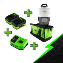 JBM PROMO-60027B - PROMO ELÉCTRICA CON PULVERIZADOR 60027 + BATERÍA 4.0 AH X2 +