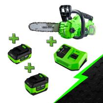 JBM PROMO-ELECTR16 - ESPECIAL KIT JARDÍN:  MOTOSIERRA  + BATERÍA  4AH + 6AH+ CARG