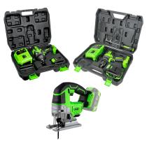 JBM SERIE445 - 60047C TALADRO PERCUTOR 2 VELOCIDADES + 60044C PISTOLA DE IM