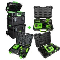 JBM SERIE492 - CARRO MODULAR APILABLE + AMOLADORA  ANGULAR  + TALADRO PERCU