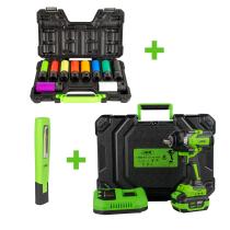 JBM SERIE539 - PISTOLA DE IMPACTO BRUSHLESS A BATERÍA 1/2' + PORTATIL DE T