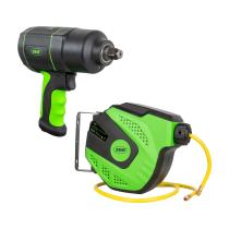 JBM SERIE541 - 53608 PISTOLA DE IMPACTO 1/2' 1200NM+ 53882 CARRETE DE MANG