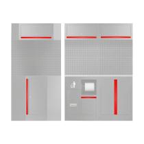 JBM 18011 - SET DE TIRADORES PARA SERIE518 - ROJO