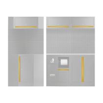 JBM 18015 - SET DE TIRADORES PARA SERIE518 - DORADO