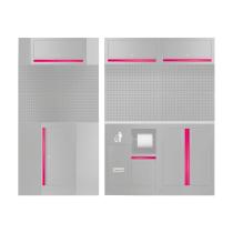 JBM 18016 - SET DE TIRADORES PARA SERIE518 - ROSA