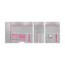 JBM 18042 - SET DE TIRADORES PARA SERIE565 - ROSA