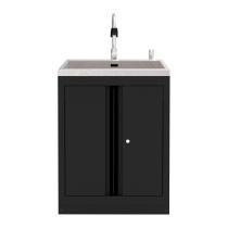JBM 18103K - ARMARIO CON FREGADERO INTEGRADO - NEGRO