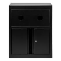 JBM 18403K - ARMARIO CON CARRETES DE AIRE COMPRIMIDO Y ELÉCTRICO - NEGRO