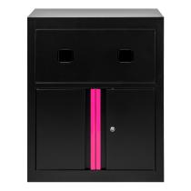 JBM 18403P - ARMARIO CON CARRETES DE AIRE COMPRIMIDO Y ELÉCTRICO - ROSA