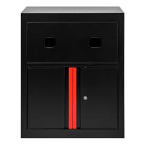 JBM 18403R - ARMARIO CON CARRETES DE AIRE COMPRIMIDO Y ELÉCTRICO - ROJO