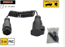 PICOYA REM0014G - CABLE ESPIRAL 13 PIN A 13 PIN 3 METROS 12V
